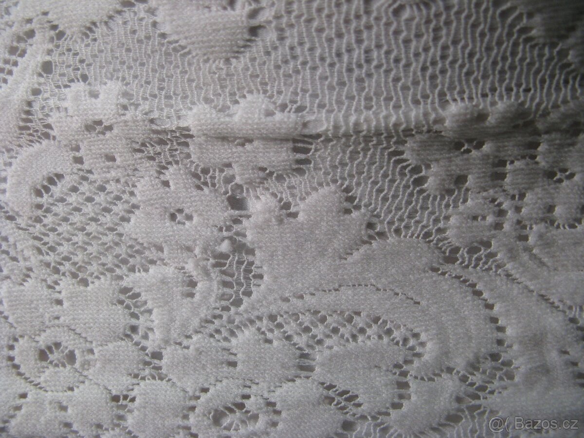 Bílé šaty s krajkou S/M - 4