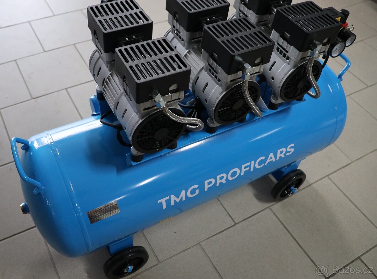 Bezolejový kompresor 100L, 485l /min, 8 Bar - 4