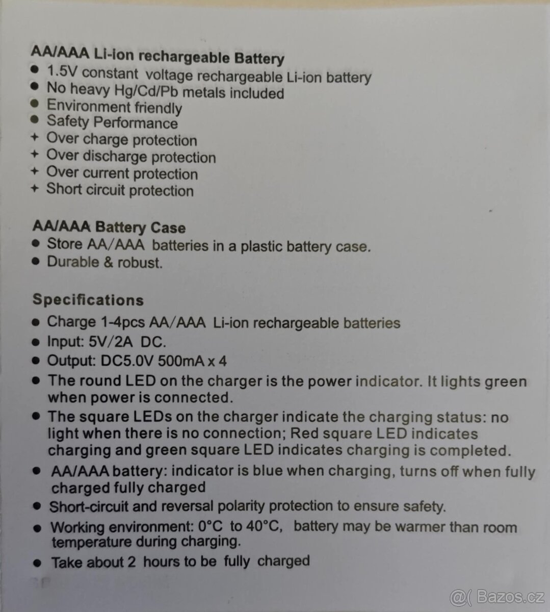 nabíječka KRATAX pro Li-Ion AA/AAA - 4