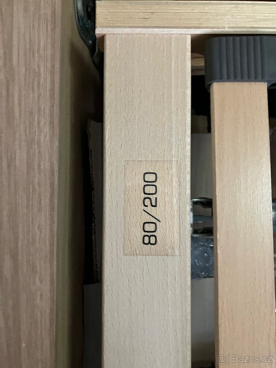 Rám postele, rošty a dva noční stolky - Jena nábytek, wenge - 4