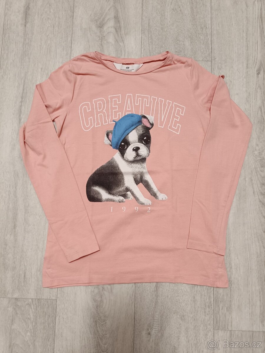 Různá trika s dlouhým rukávem vel. 134/140 - 4