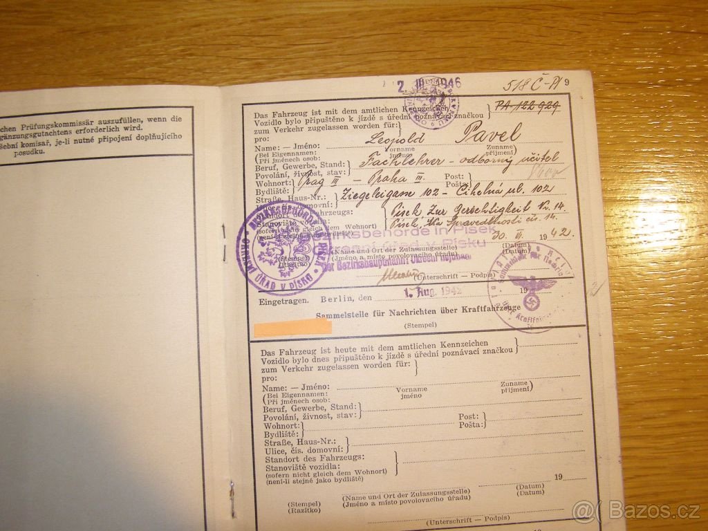 Prodám protektorátní tp Ogar 250 - 4