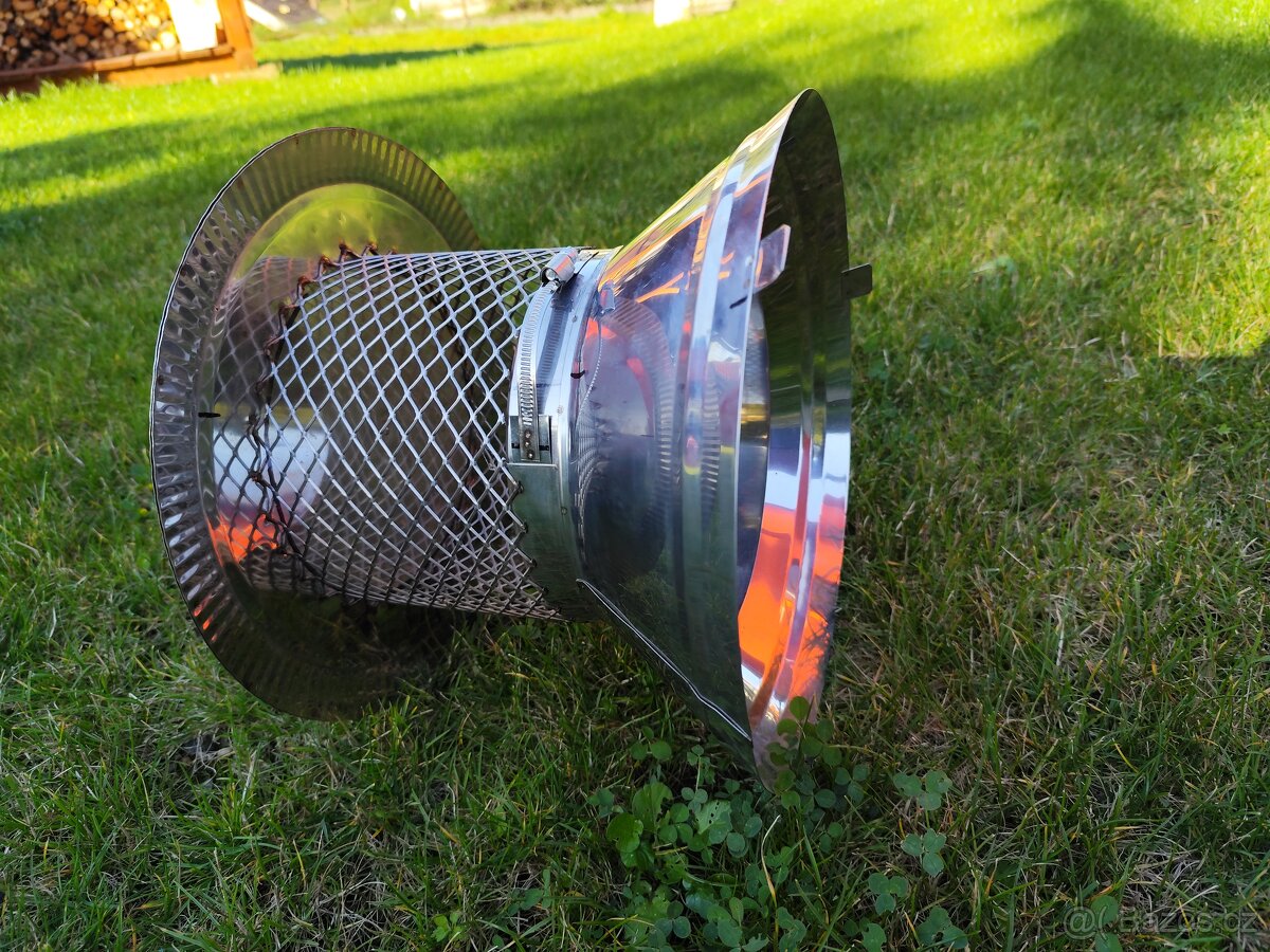 Komínová nerezová stříška s lapačem jisker - 4