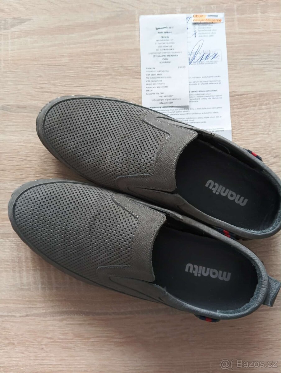 Pánské kožené polobotky - 4