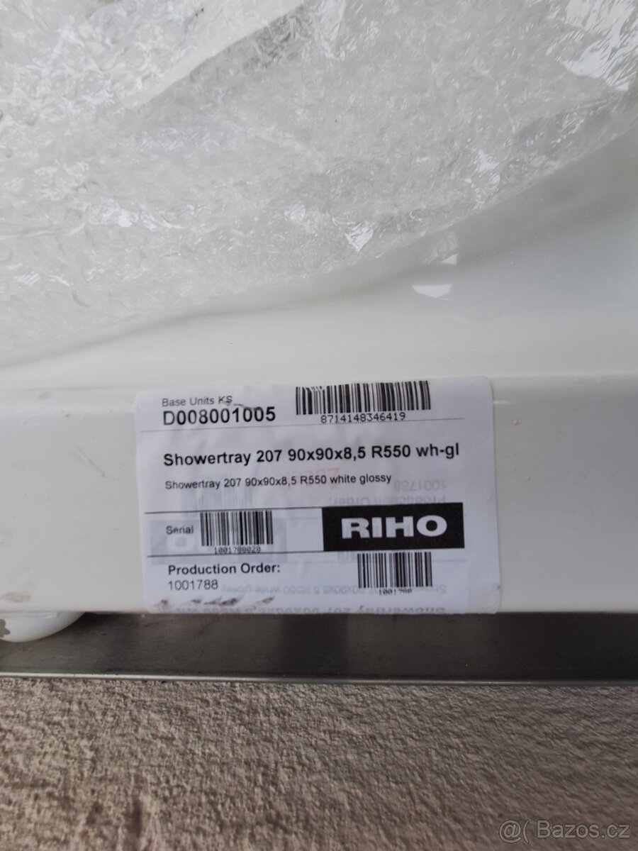 Čtvrtkruhová sprchová vanička 90x90x8,5 - 4