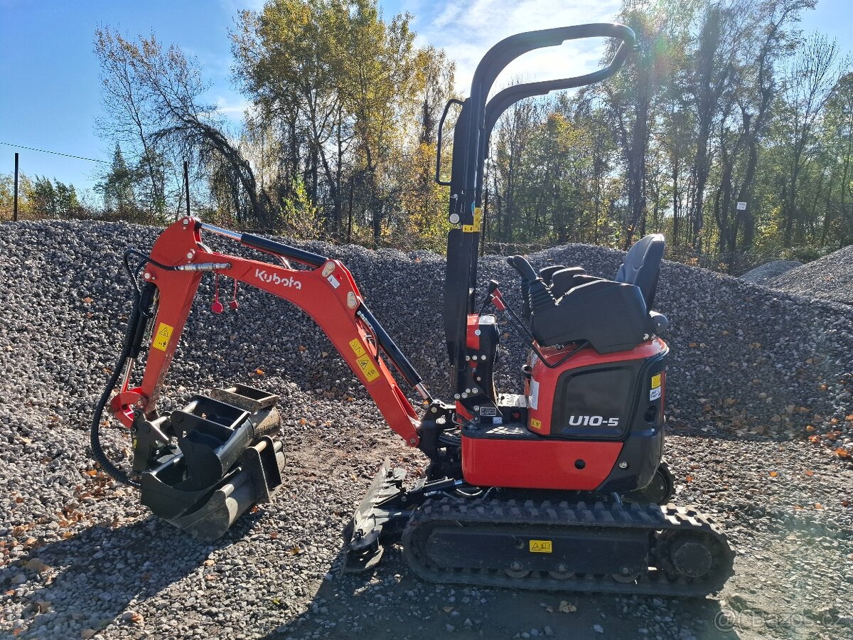 Půjčovna-pronájem minibagru Kubota U10-5, Kubota K008-3 - 4