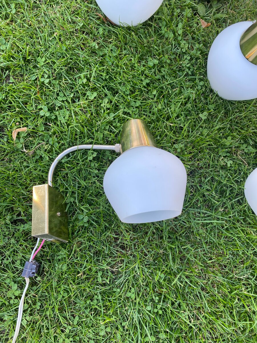 starý lustr kamenický šenov retro lustr nástěnná lampička - 4