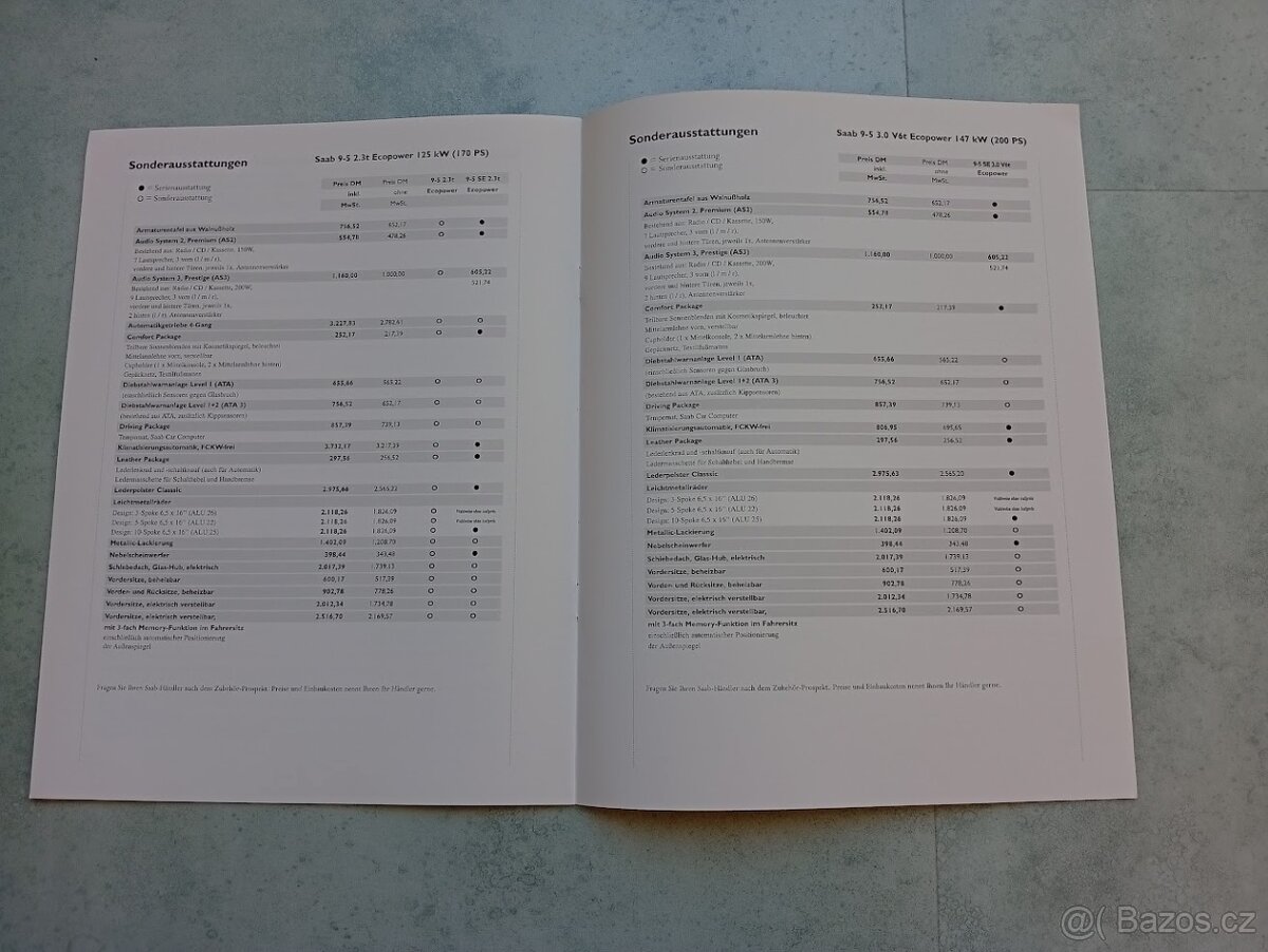 Saab 95 - ceník - doprava v ceně - 4