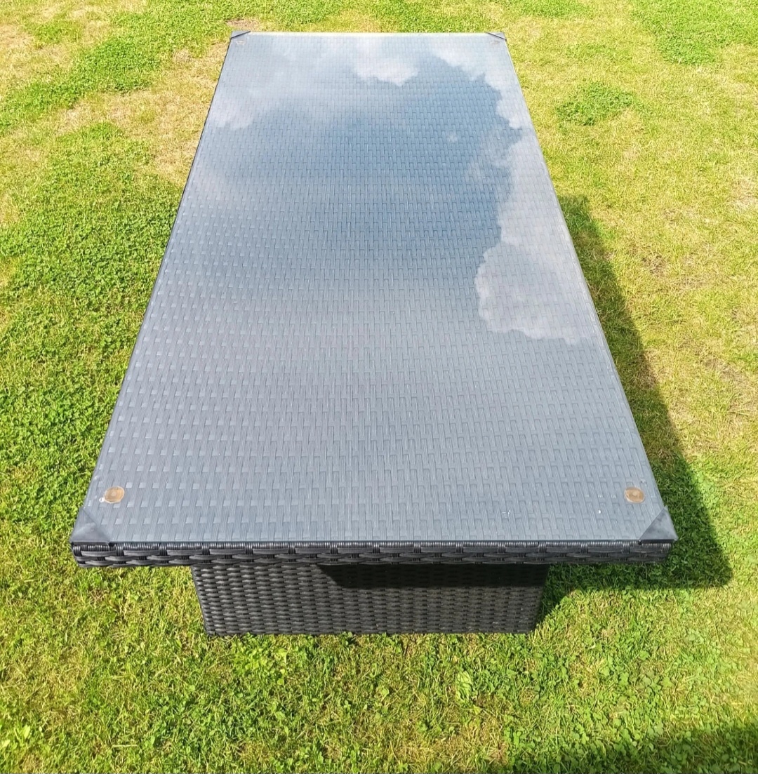 Ratanový stůl se sklem - 4