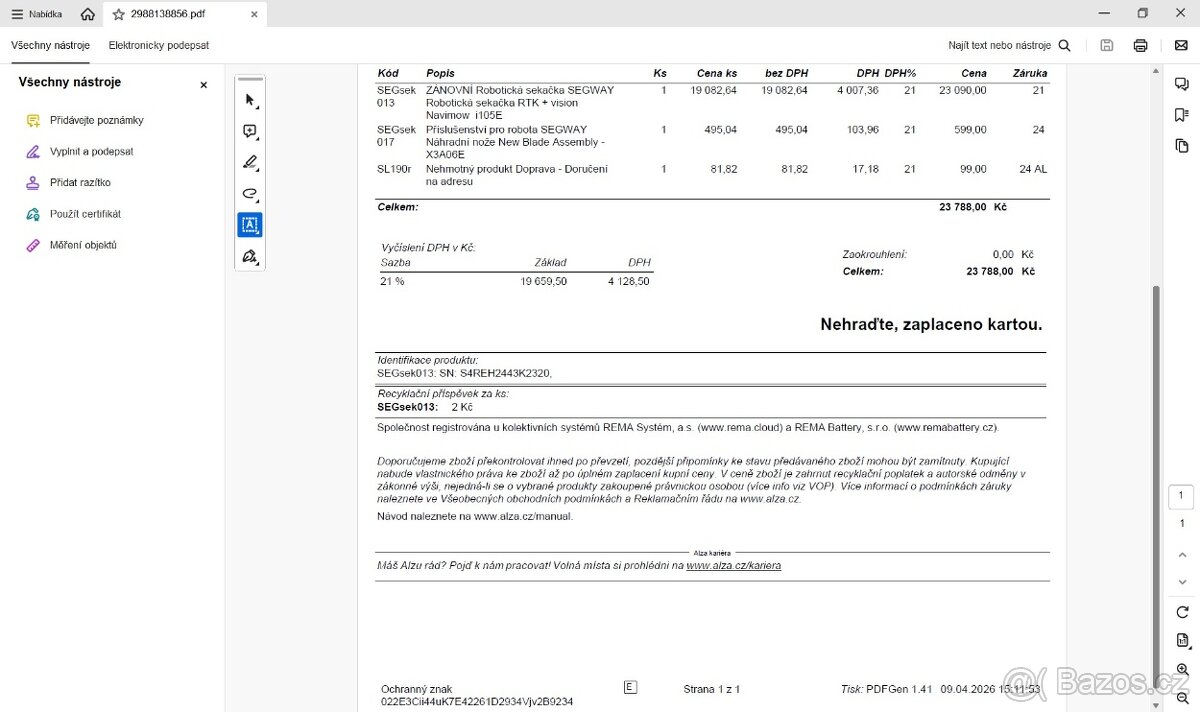 Robotická sekačka SEGWAY RTK +vision Navimow i105E - 4