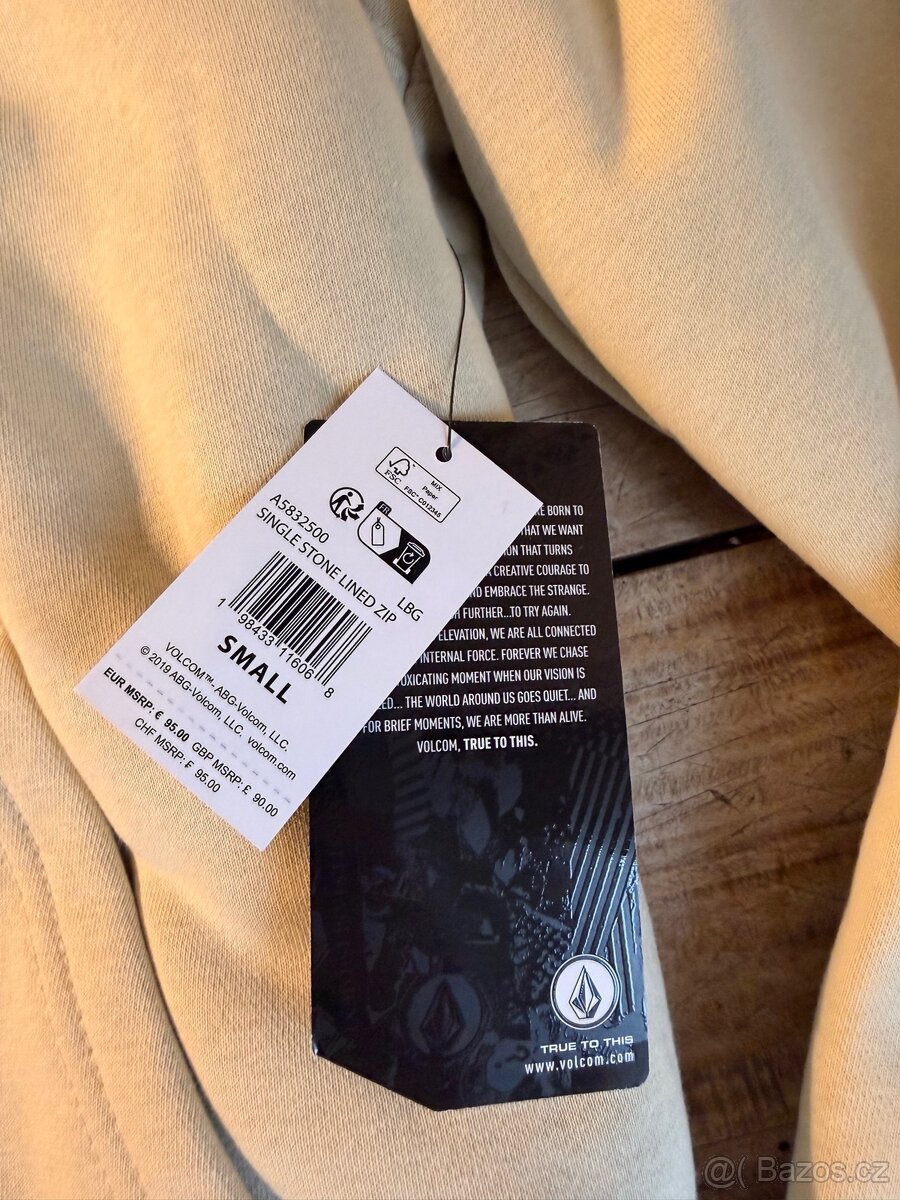 VOLCOM teplá mikina / bunda s kožíškem S nová - 4