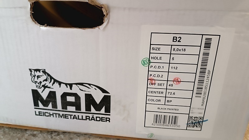 R18 5x112 mm ALU disky MAM model B2 - 4