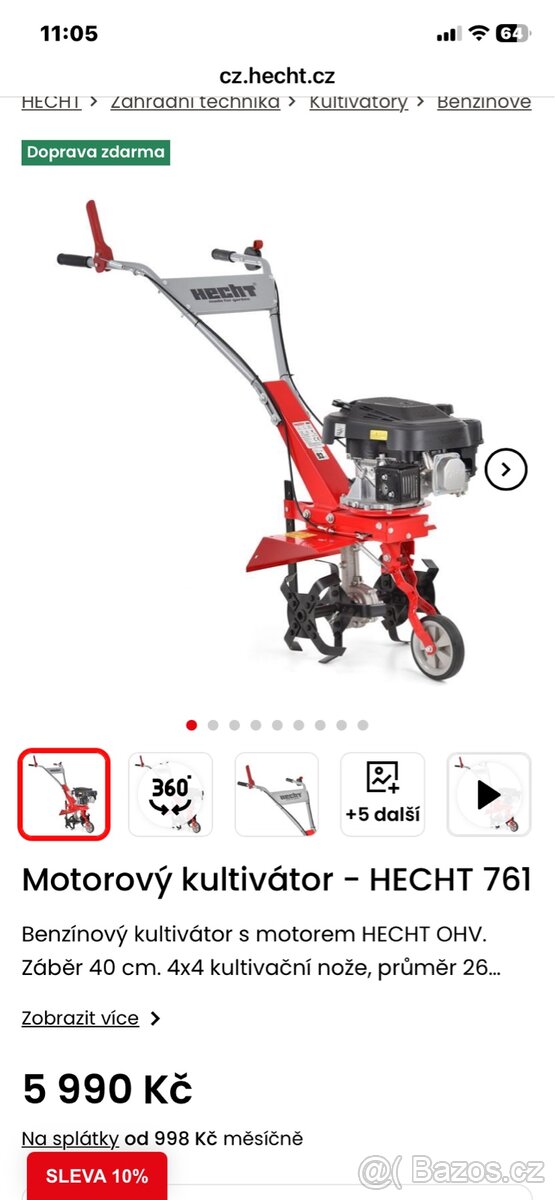Motorový Kultivátor Hecht 761 - 4