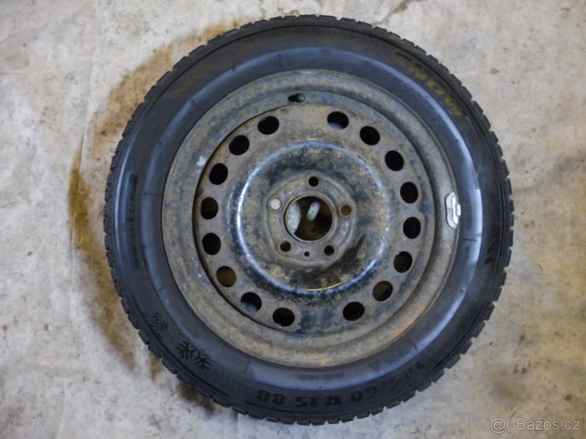 Prodám 2 orig.15" kola + zim.pneu.OPEL MERIVA 185/60/15 - 4