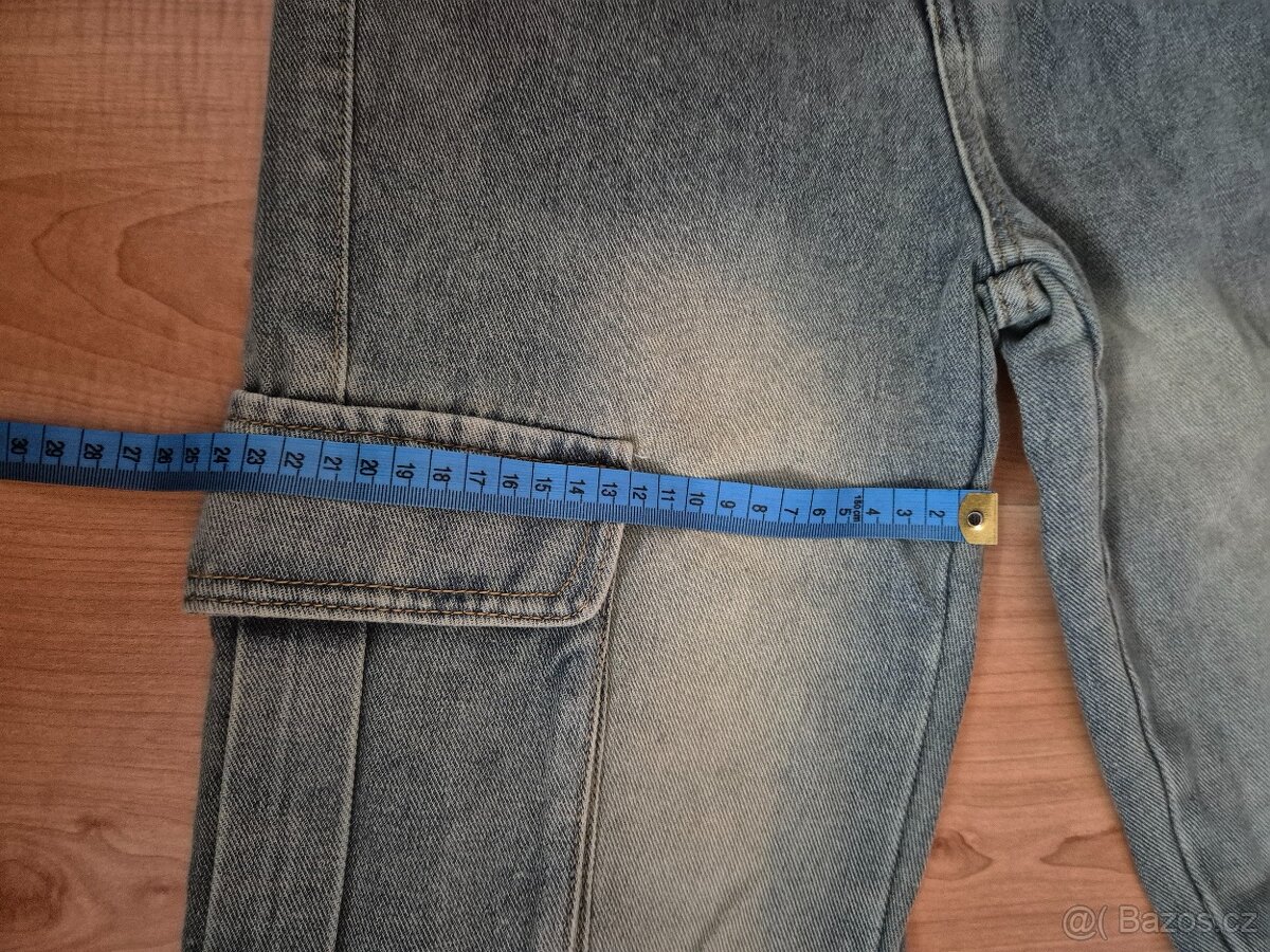Baggy džíny rifle modré nové v.140 - 4
