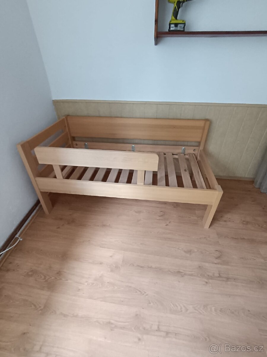 Dětská postel masiv buk s roštem a matrací - 4