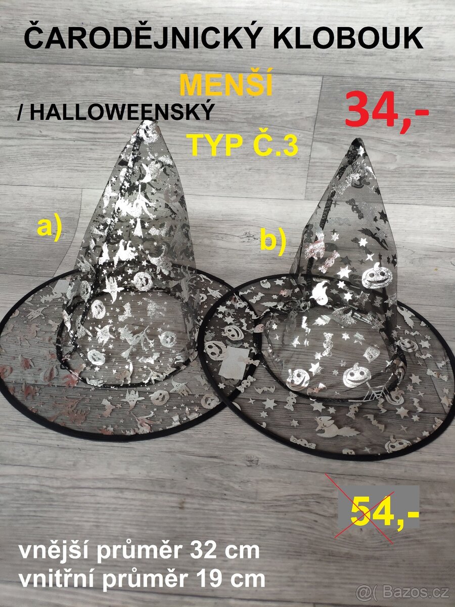 Čarodějnické klobouky - MENŠÍ - SLEVY - 4