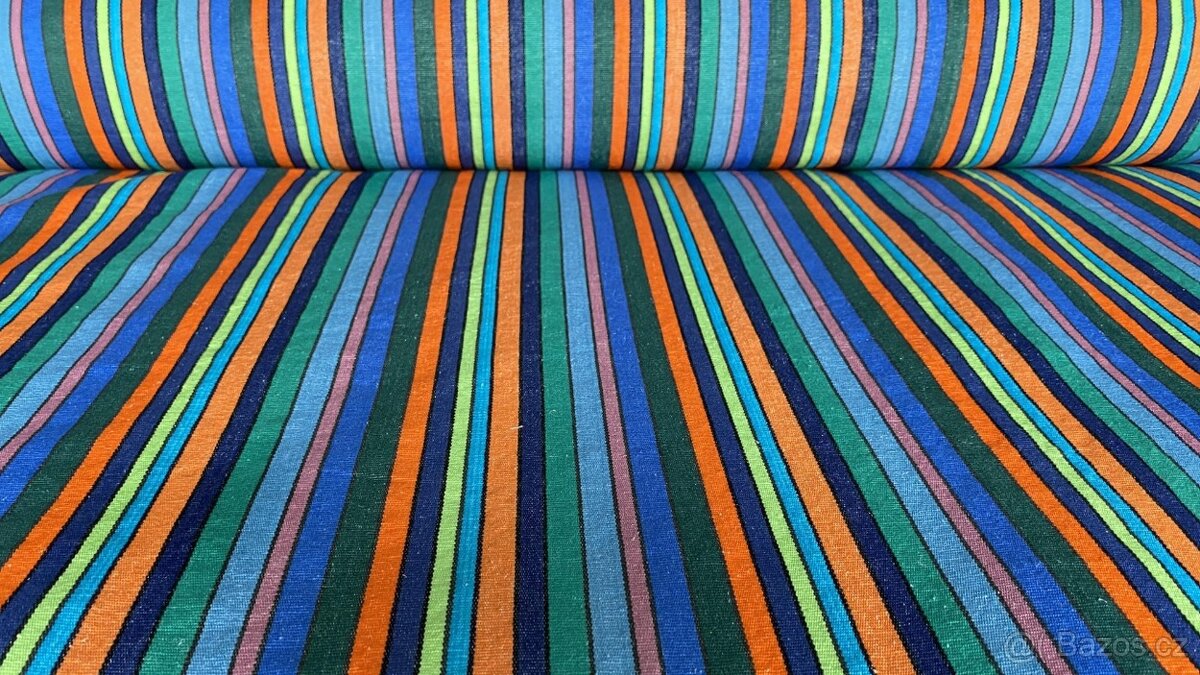 Lehátkovina šíře 140cm barevné proužky - 4