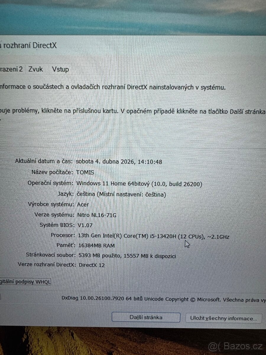 Herní notebook Acer Nitro, ZÁRUKA - 4