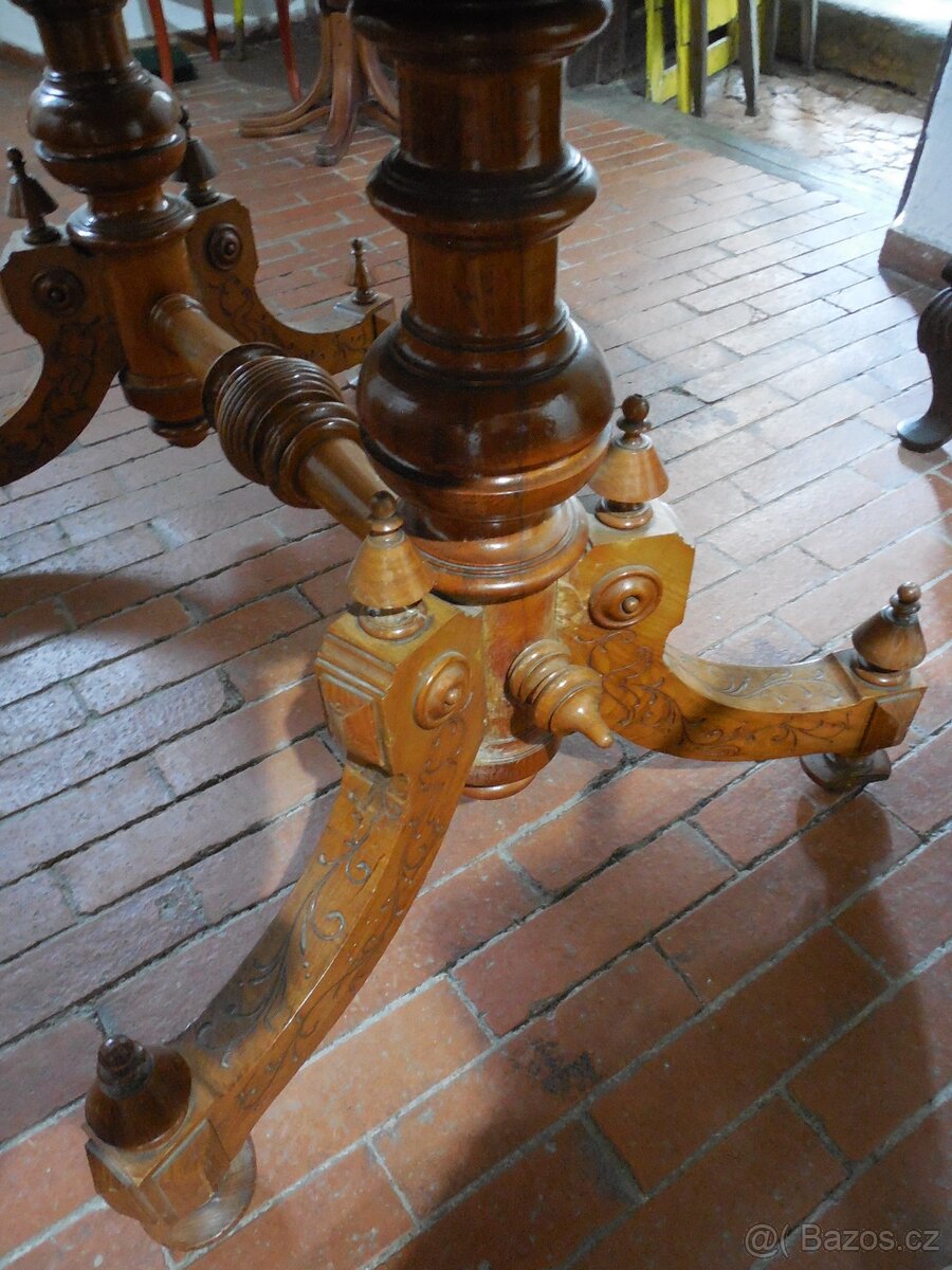 Starožitný stůl historismus - 4