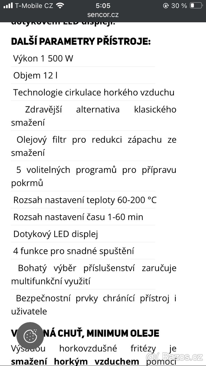 Horkovzdušná fritéza Sencor - 4