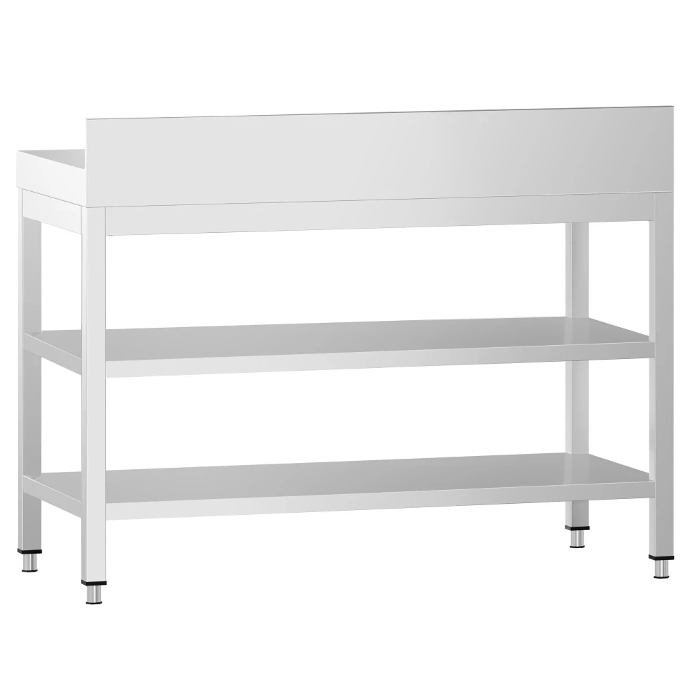 Nerezový stůl s 2 policemi (od 90cm do 200cm) - 4