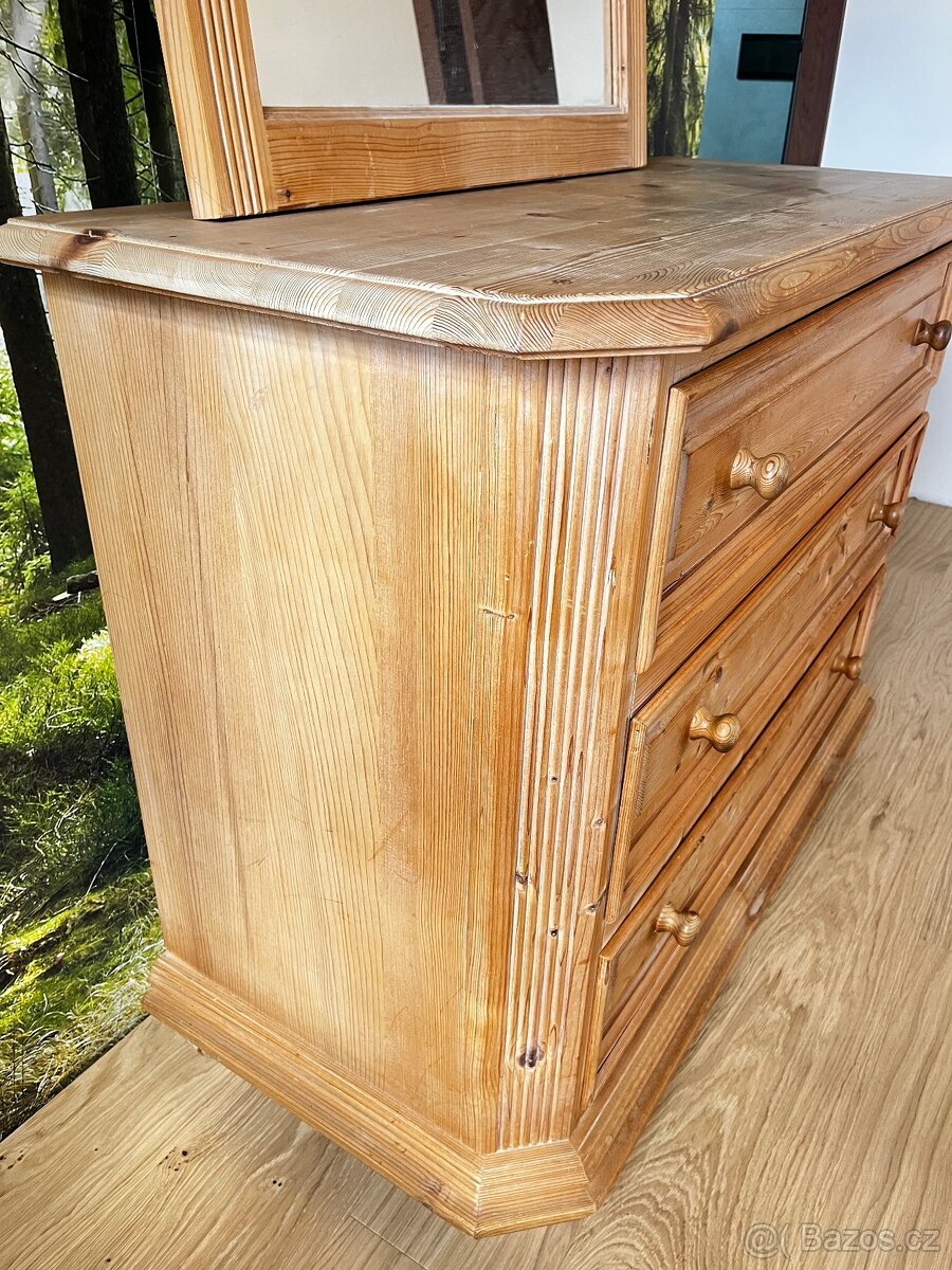 Ložnicový set-prádelník,zrcadlo,noční stolky - 4