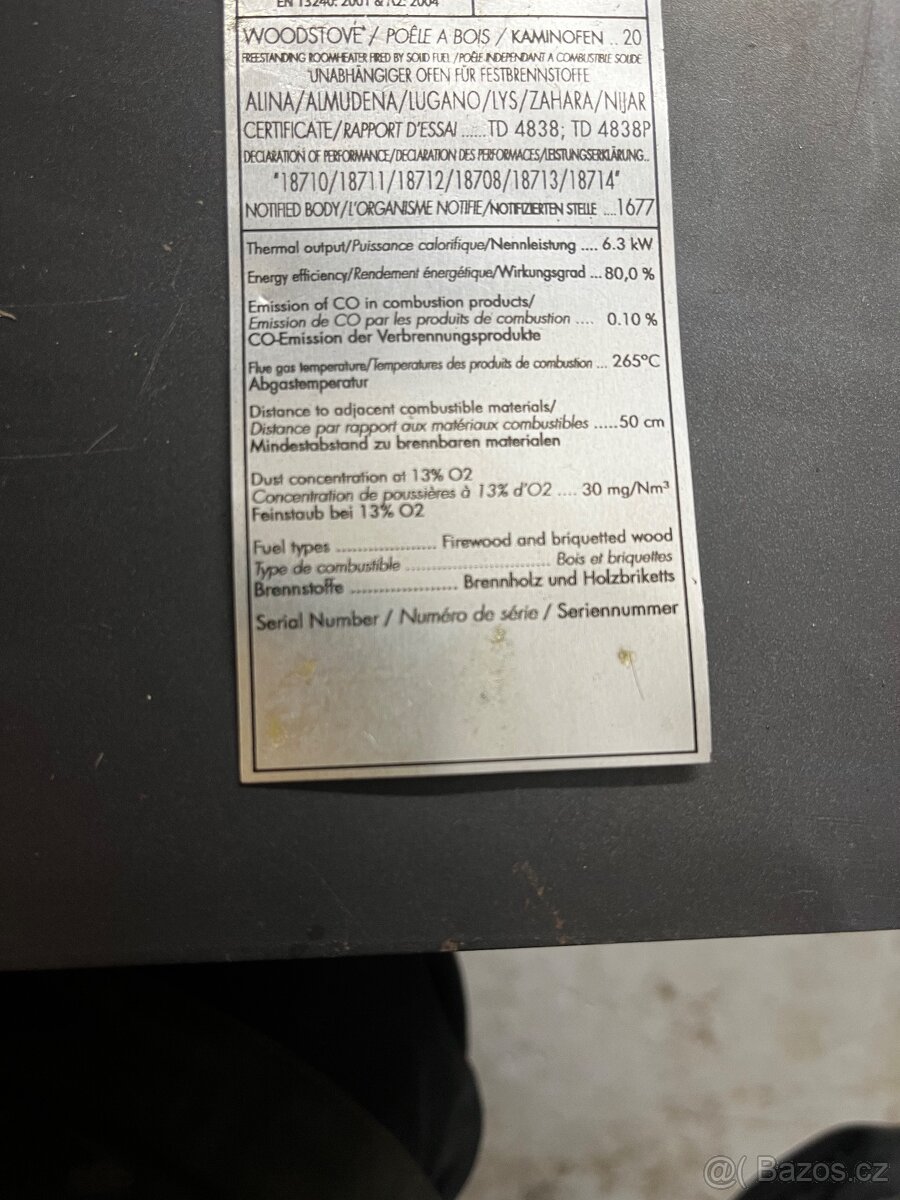Krbové Kamna 6.3kw - 4