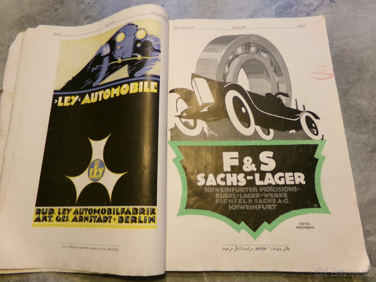 Starý reklamní automoto katalog Motor z roku 1925 - 4