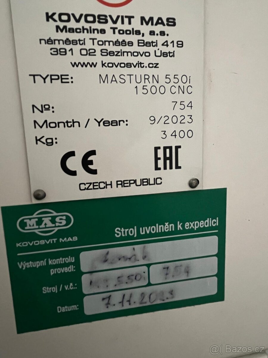 Soustruh Masturn 550i r.v. 11/2023 - 4