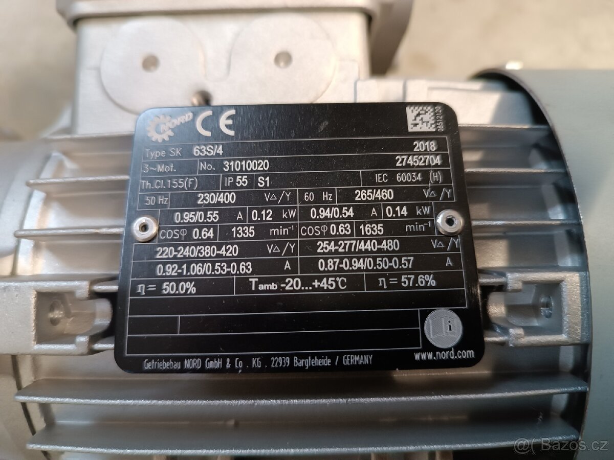 Elektromotor s převodovkou 267ot/min - 4