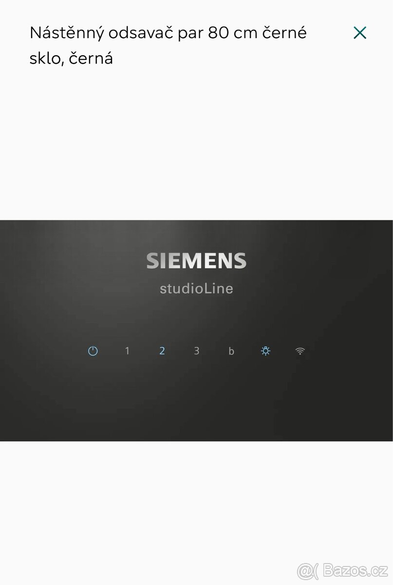 Nový nástěnný odsavač SIEMENS STUDIO LINE IQ 500, černé sklo - 4