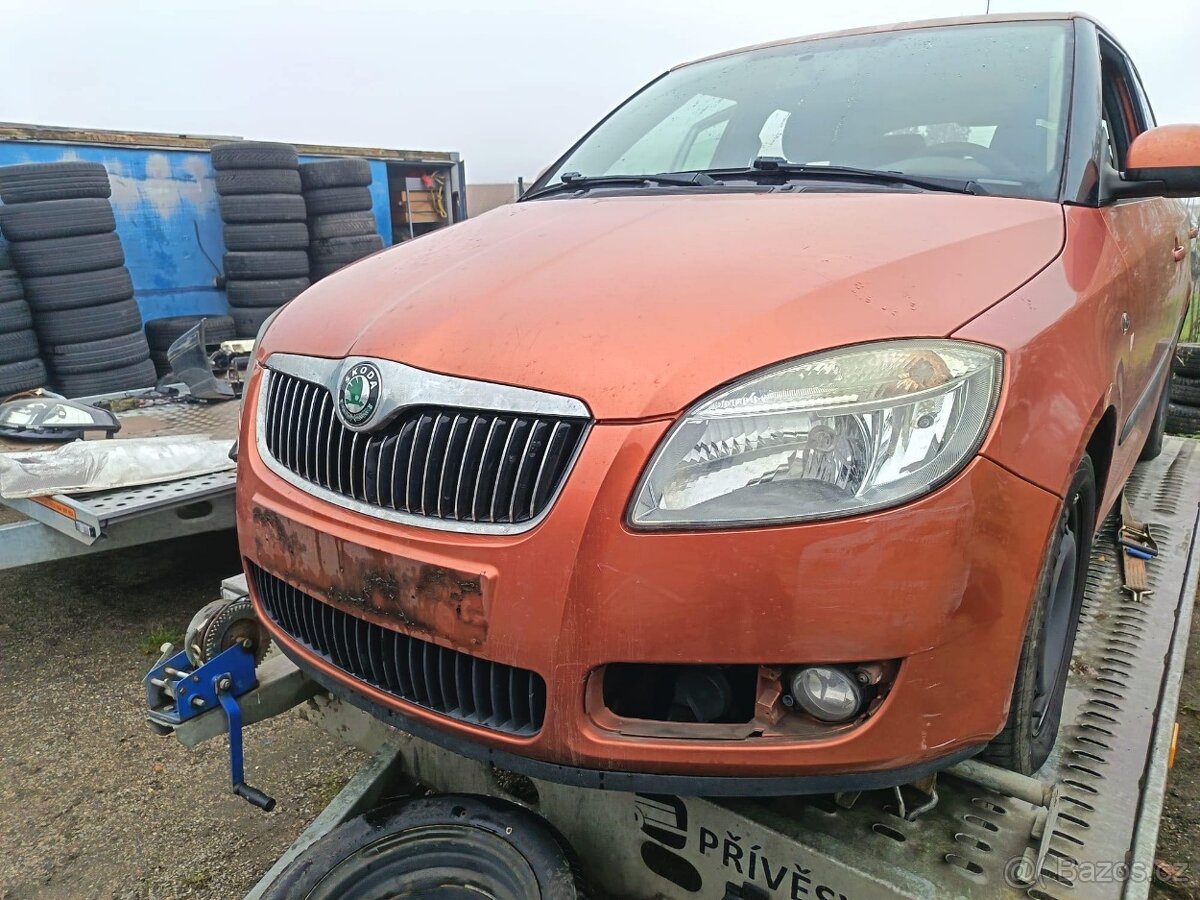 Díly na předek Fabia 2 předface oranžová 9771 - 4