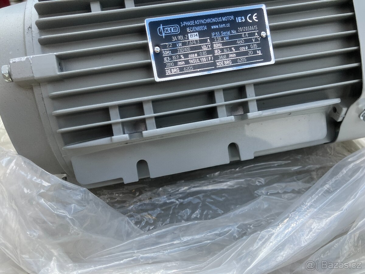 Elektromotor 2,2kw / 2890ot nový - 4
