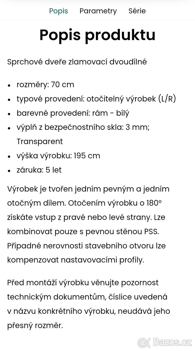 Sprchové dveře RAVAK Supernova 70cm - 4