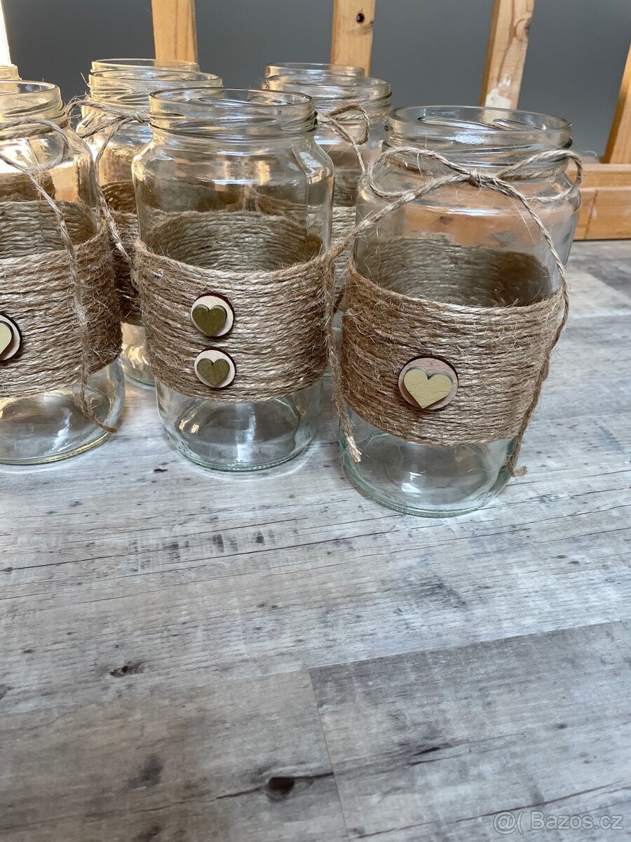 Svatební dekorace sklenice 0,7l - 4