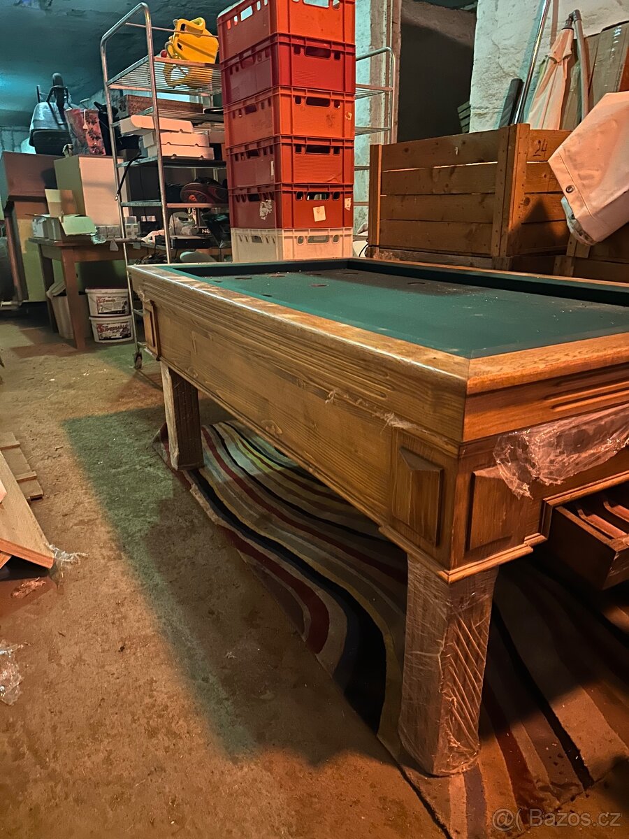 Starožitný děrovaný kulečník - 4