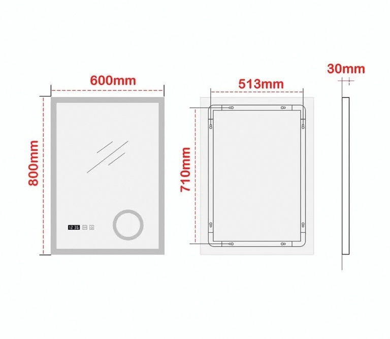 LED koupelnové zrcadlo - nové - 4