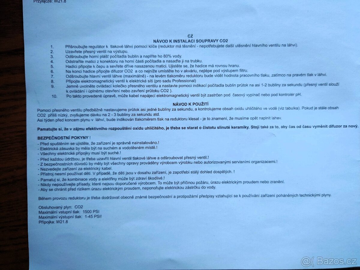 Redukční ventil Aquario-CO2 - 4