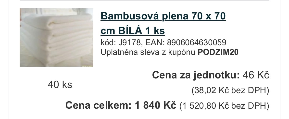 Bambusové pleny Jetex 70x70 - 4