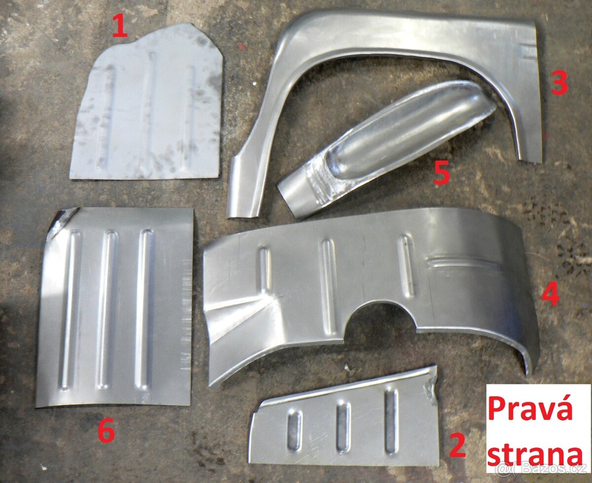 Kompletní přední podběhy Tatra 603 - 4