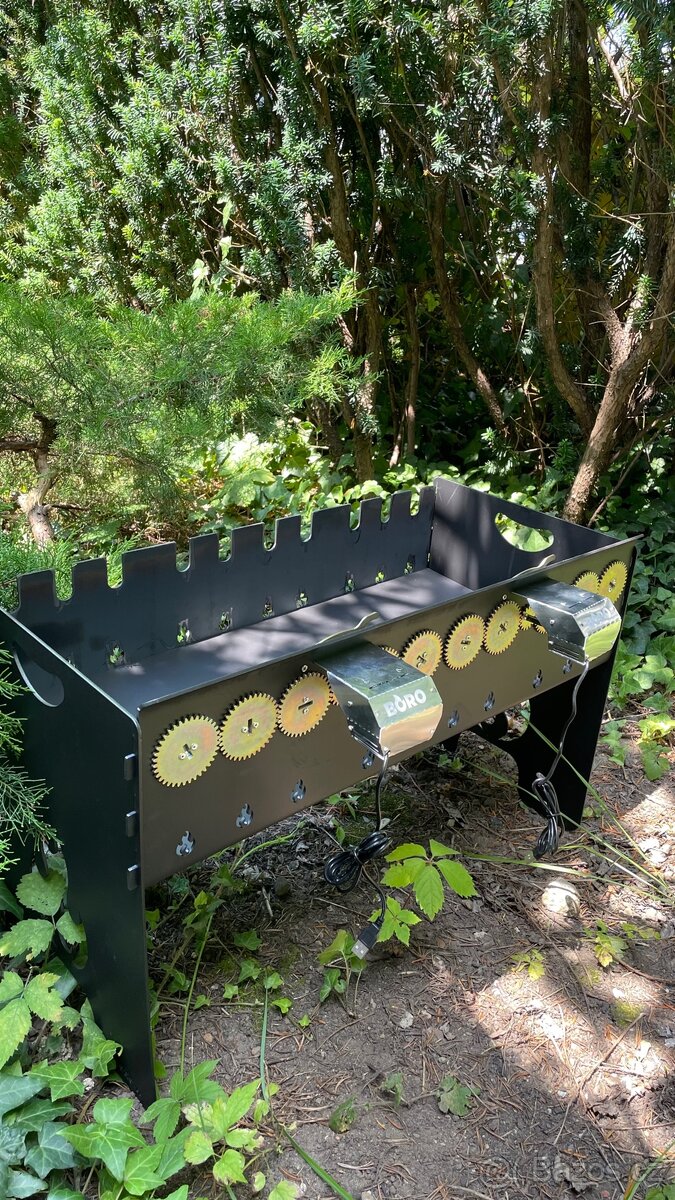 Automatický ocelový gril na špízy - šašlík(10 /8pozic) - 4