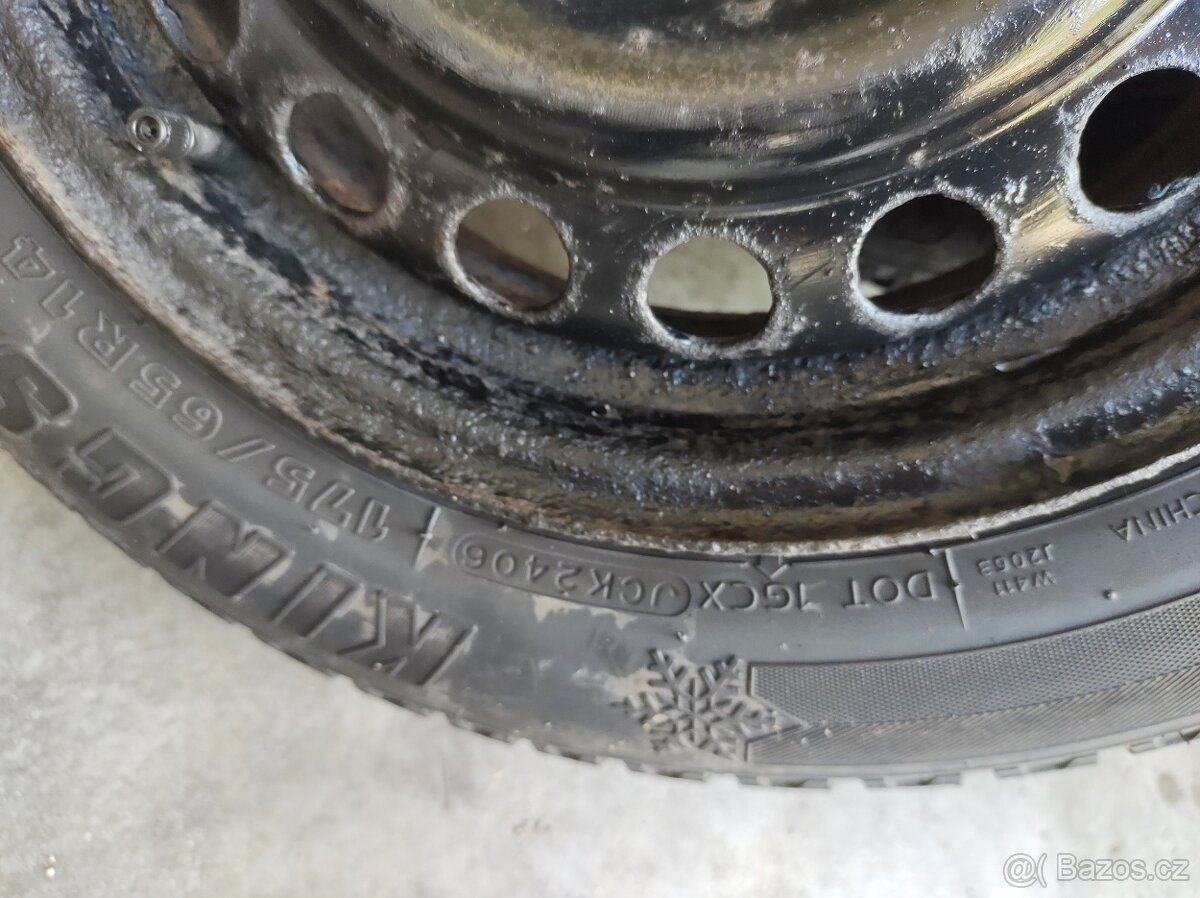 175/65 R14 ZIMNÍ + disky4x100 - VYSOKÝ HRUBÝ VZOREK - 4