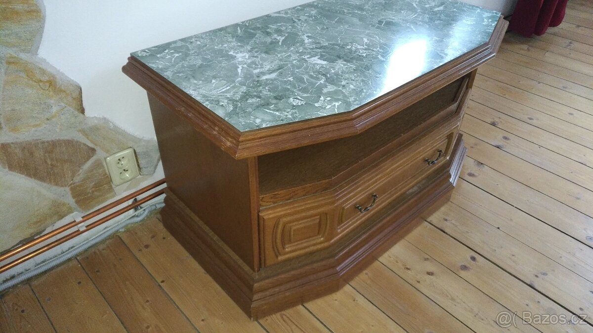 Televizní stolek Masiv Buk - 4