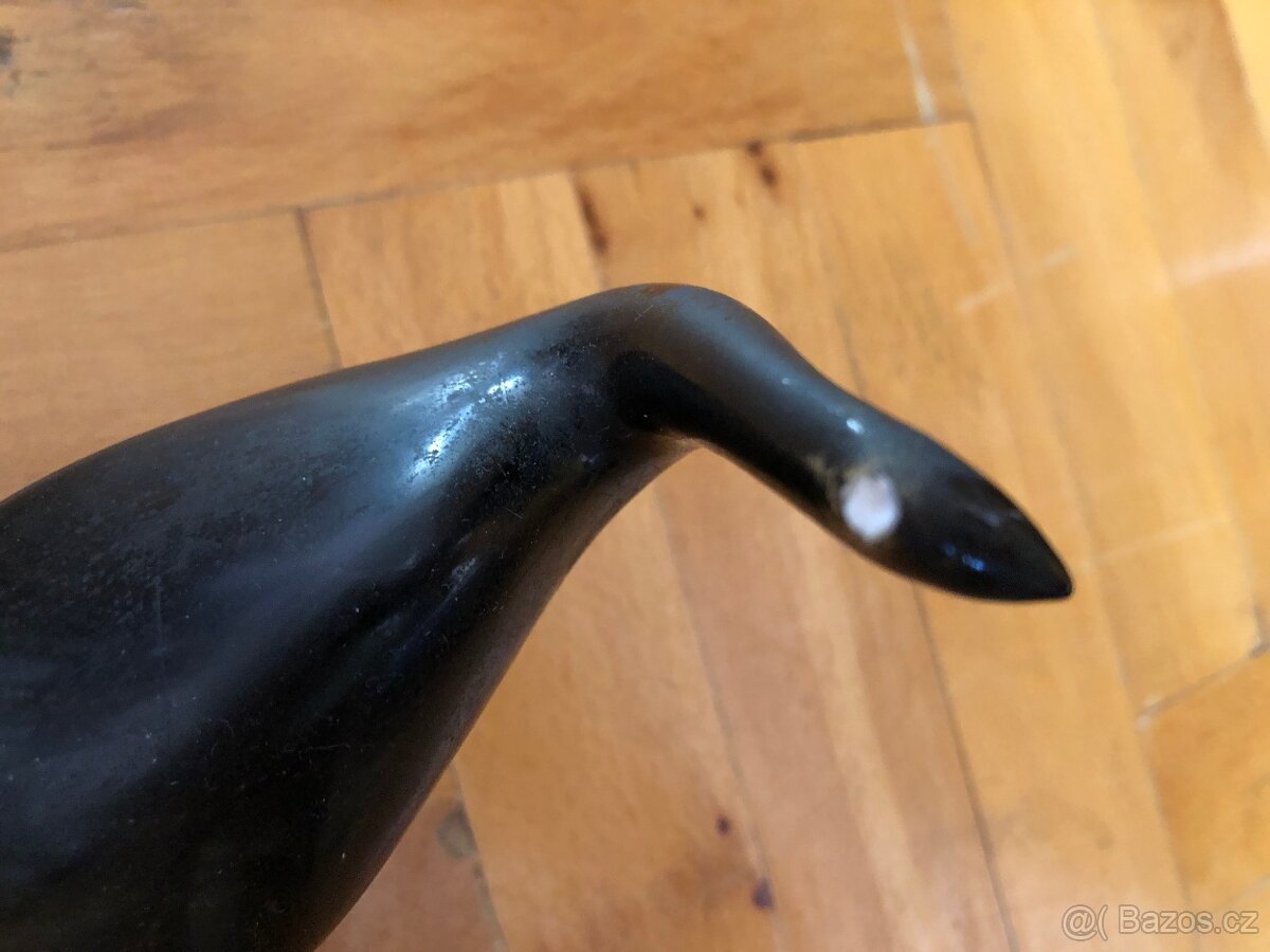 Páv černý - Royal Dux Bohemia - 4