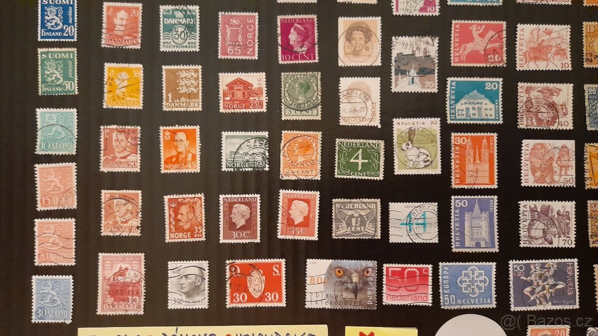 Poštovní známky Finsko, Dánsko, Norsko, Holand, Švý, Švéd. - 4