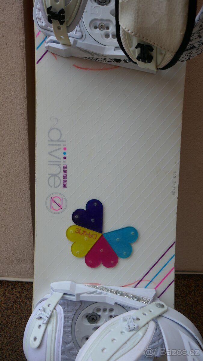 Snowboard NIDECKER DIVINE 149CM/VÁZÁNÍ BURTON - 4