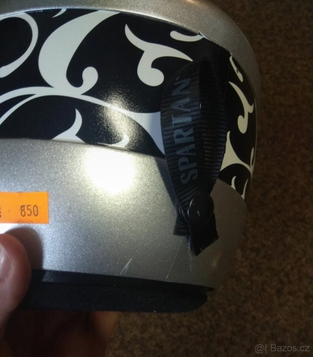 Stříbrná HELMA na lyže / PŘILBA na snowboard vel. L 56-58 cm - 4