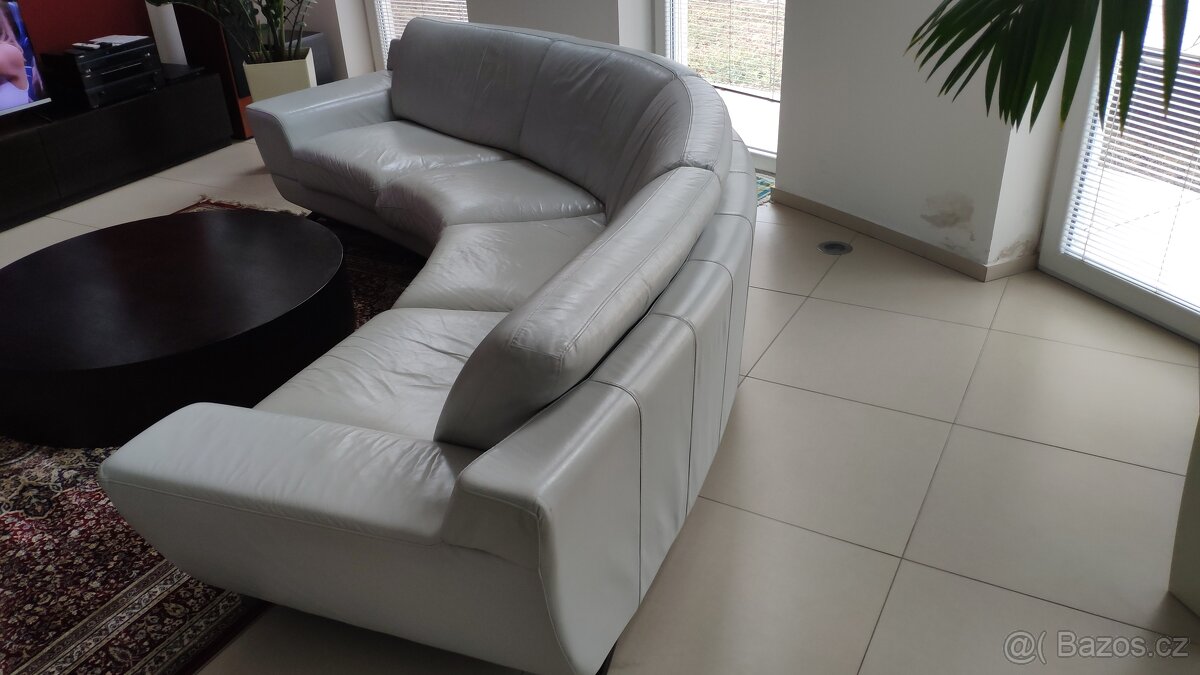Kožená Italská sedací souprava + křesla - 4