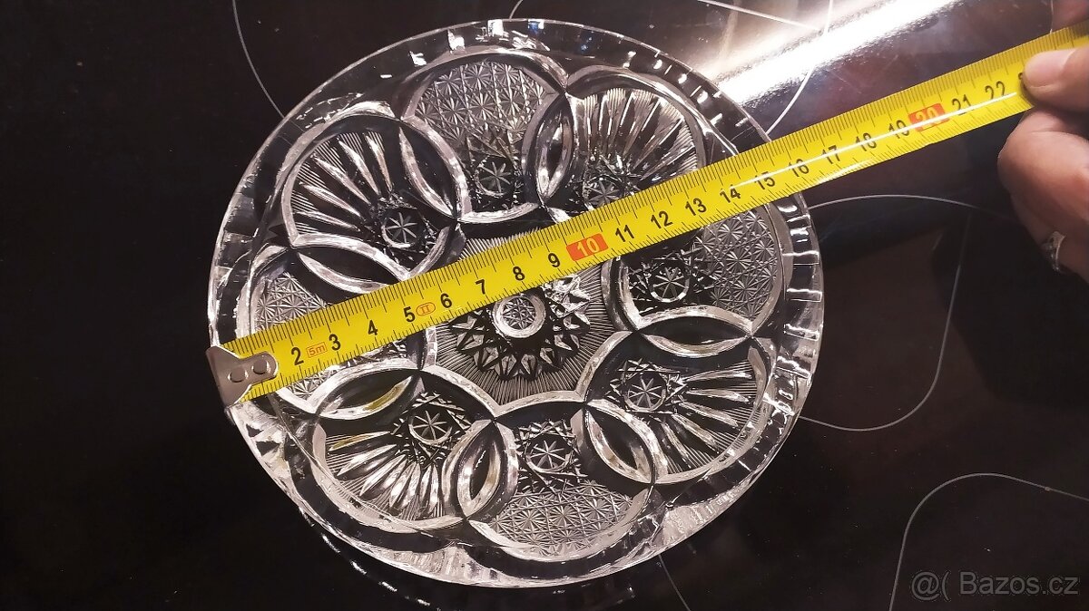 broušený talířek, miska - 2 ks - 4